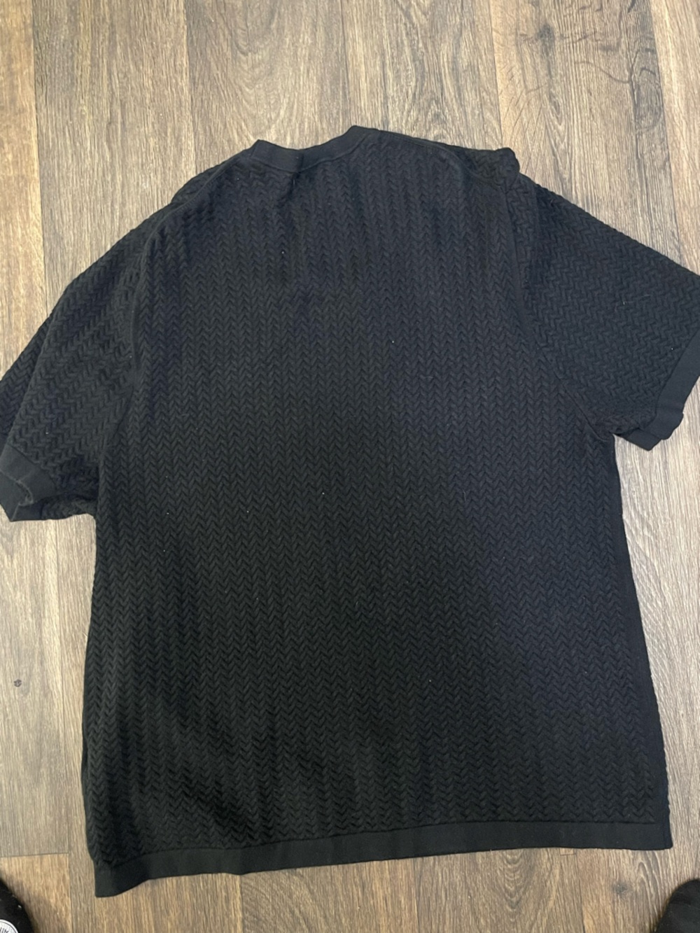 Abercrombie & Fitch Black Textured Short Sleeve Crew Tee - Picture 5 of 5